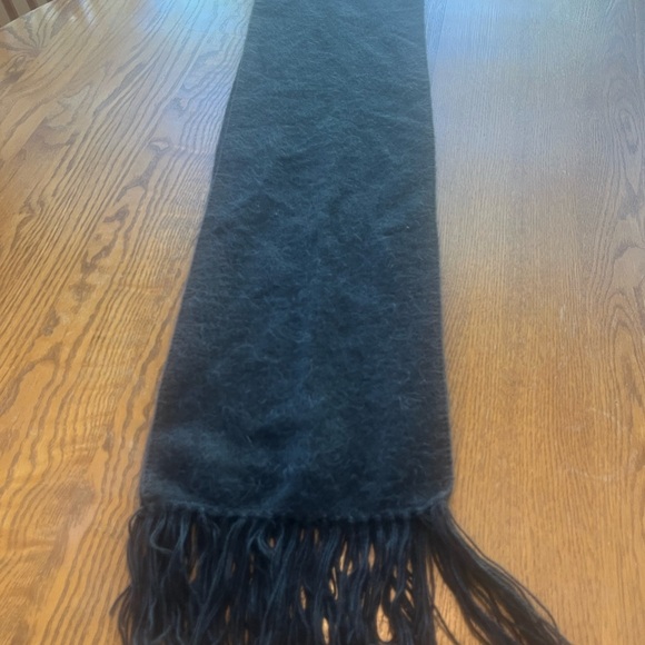 Alpaca Camargo Alpaca Wool Fringed Scarf Dark Gray Great Gift - Picture 6 of 7